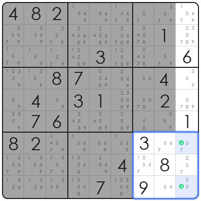 killer sudoku number combinations